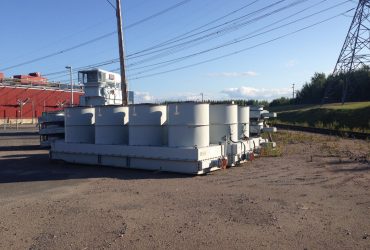 Transformer ancillary equipment resting the ground