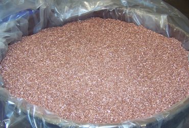 Copper granule in a double layer bag at Centrem recycling center in Alma