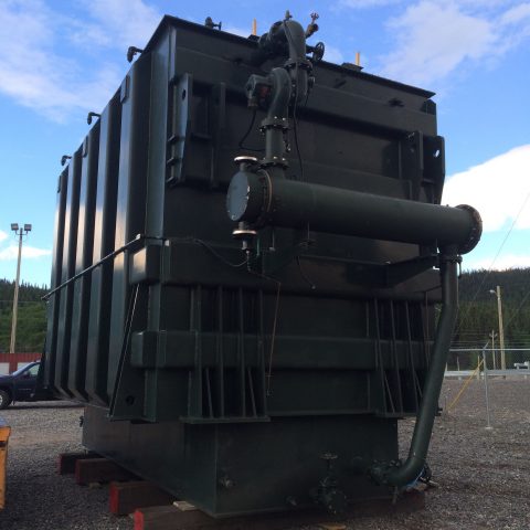 Transformer removed from the electrical sub-station
