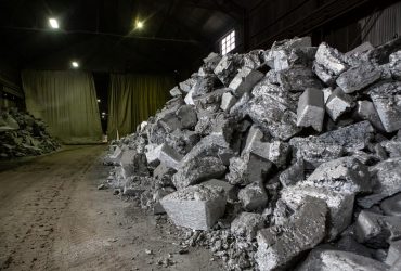 Rebuts de production d'aluminium qui seront transformés au centre de recyclage de Centrem à Alma