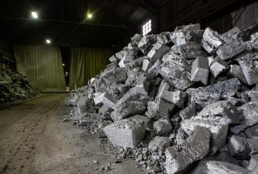 Aluminium production by-products that will be transformed at Centrem recycling center in Alma