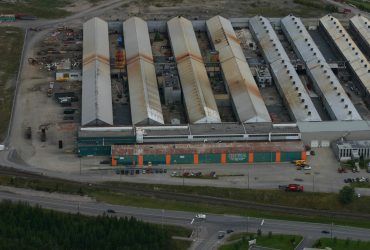 Aerial view of Centrem recycling center in Alma