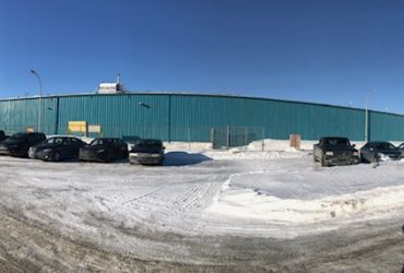 Vue panoramique du centre de récupération Centrem à Alma en hiver