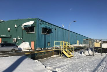 Weighing station with view over the truck scale at Centrem in Alma