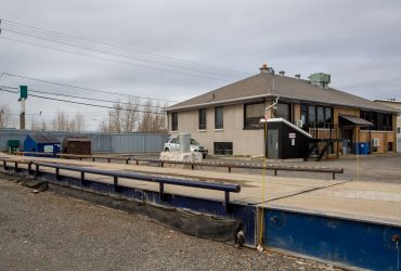 Vue de la pesée à camion à l'intérieur du centre de récupération Centrem à Chicoutimi.